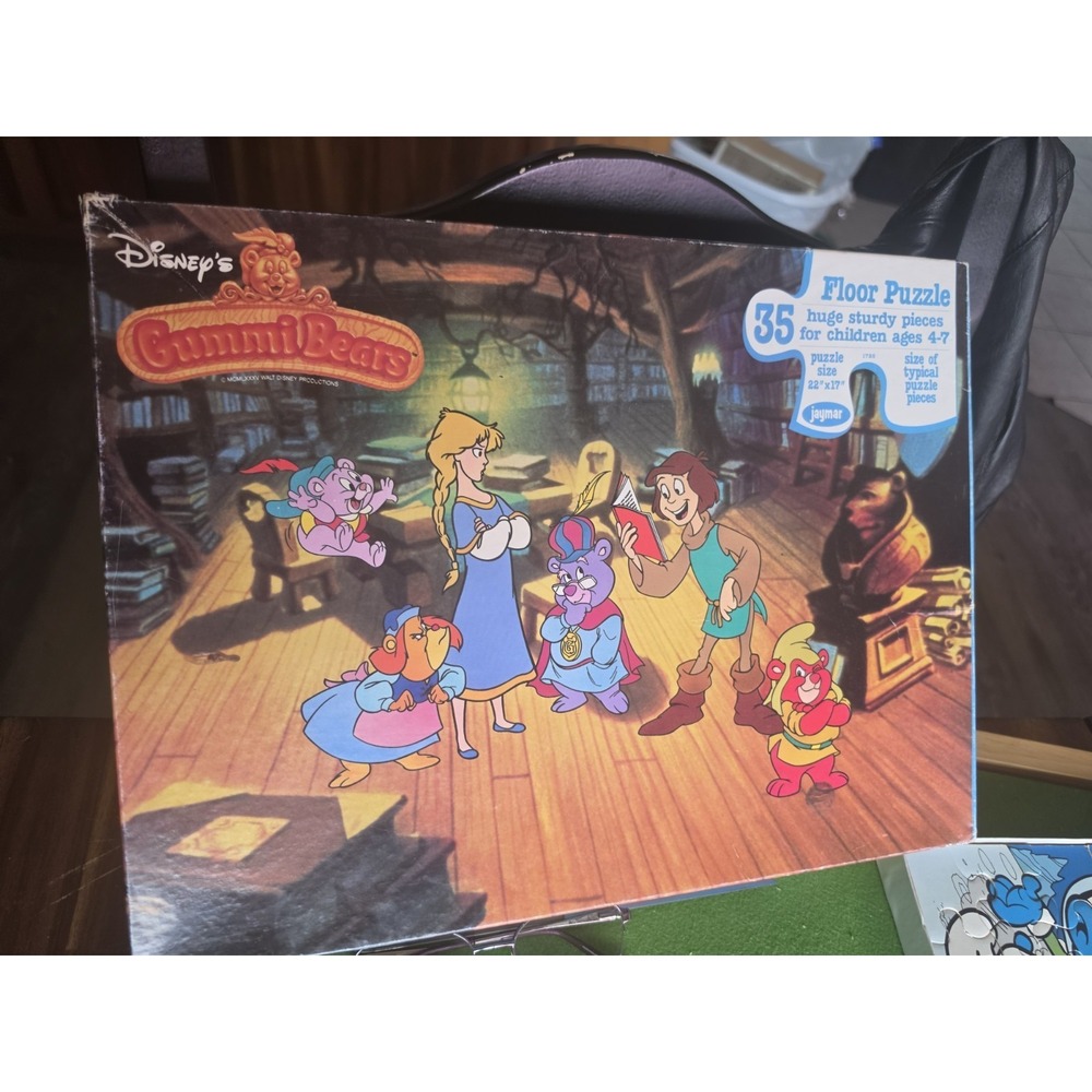 VINTAGE Disney's Gummi Bears Floor Puzzle COMPLETE Jaymar 1985 Children's